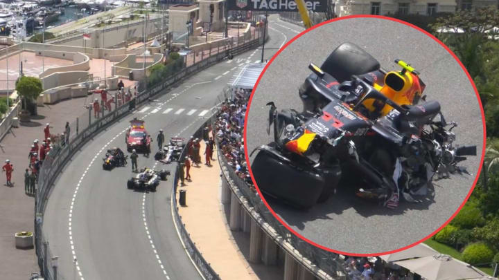 Sergio Perez Accident Crash Kevin Magnussen In Monaco Video
