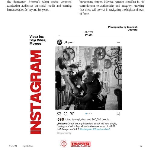 Vibez Inc, Muyeez, Seyi Vibez - Instagram